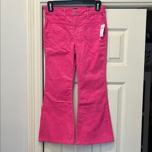 GAP Vibrant Pink Corduroy Flare Pants